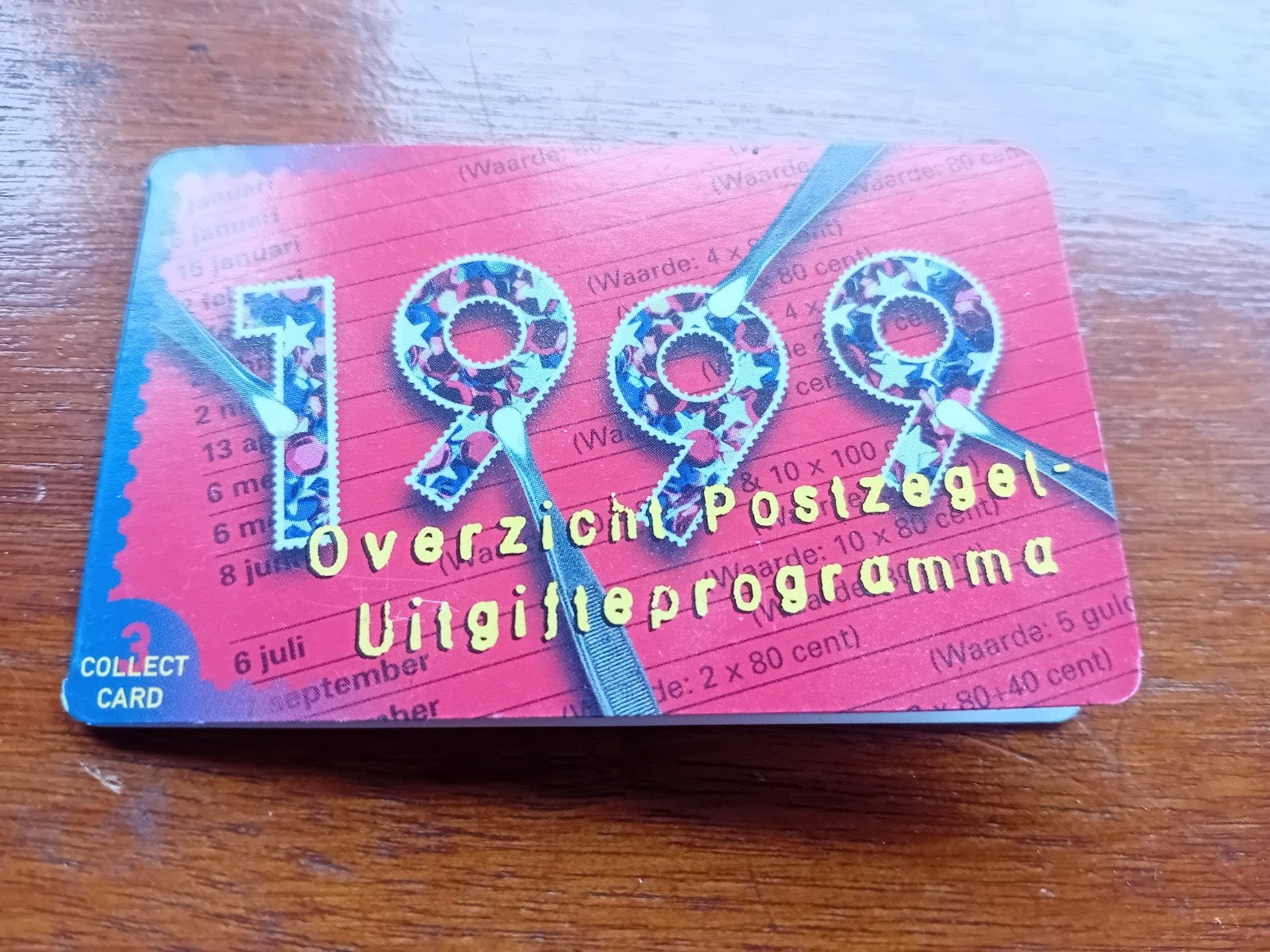Collect card uit 1999 Het Kwartje 25 cent, Postzegels en Munten, Ophalen of Verzenden, Na 1940, Postfris