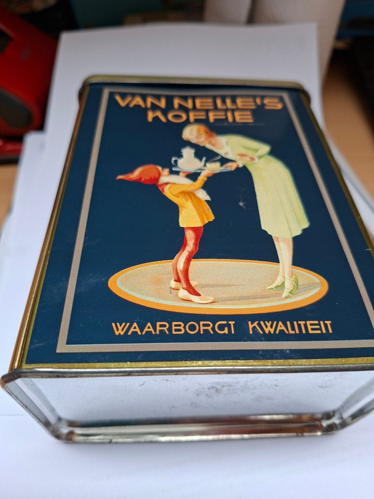 Vintage Van Nelle's Koffie Blik - Waarborgt Kwaliteit, Ophalen of Verzenden