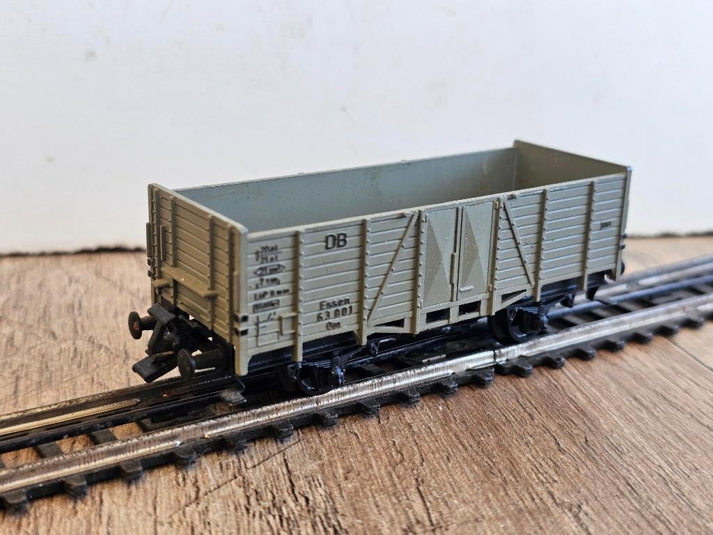 Modeltrein trix-express geheel metalen wagon 3414 grijs, Gelijkstroom, Trix, Wagon, Ophalen of Verzenden