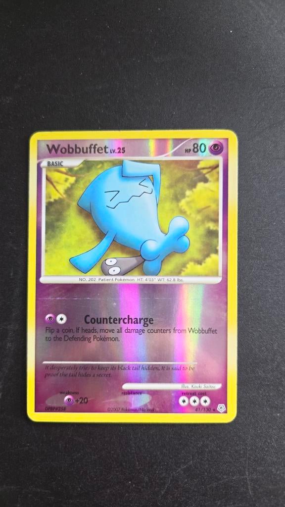 Wobbuffet #41 Reverse Holo - Diamond & Pearl Pokémon Kaart, Ophalen of Verzenden, Gebruikt, Losse kaart, Foil