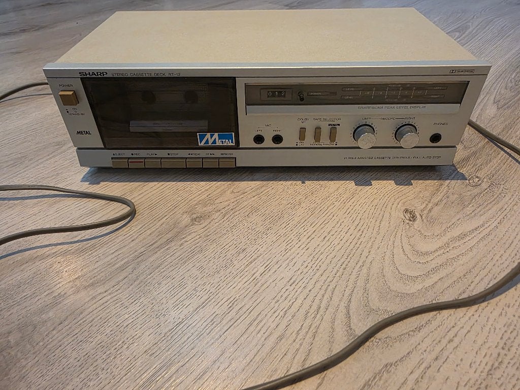 SHARP RT-12 Stereo Cassette Deck Metal Getest Functioneel, Audio, Tv en Foto, Cassettedecks, Ophalen of Verzenden, Enkel, Overige merken