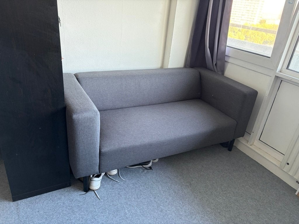 Ikea bank grijs, Ophalen, Gebruikt, 150 tot 200 cm, Tweepersoons