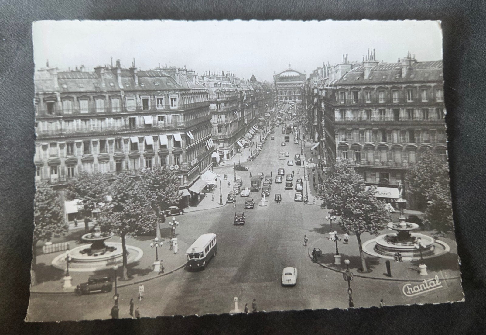 Oude ansichtkaart Parijs - Avenue de l'Opéra, Verzenden, 1940 tot 1960, Gelopen, Frankrijk