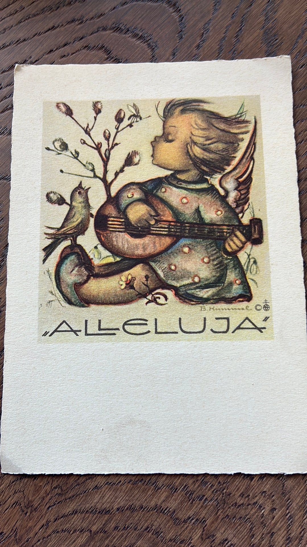 HUMMEL.”Alleluja” Nr.4527. Engeltje, vogel, muziek, etc, Ophalen of Verzenden, Ongelopen, Kinderen