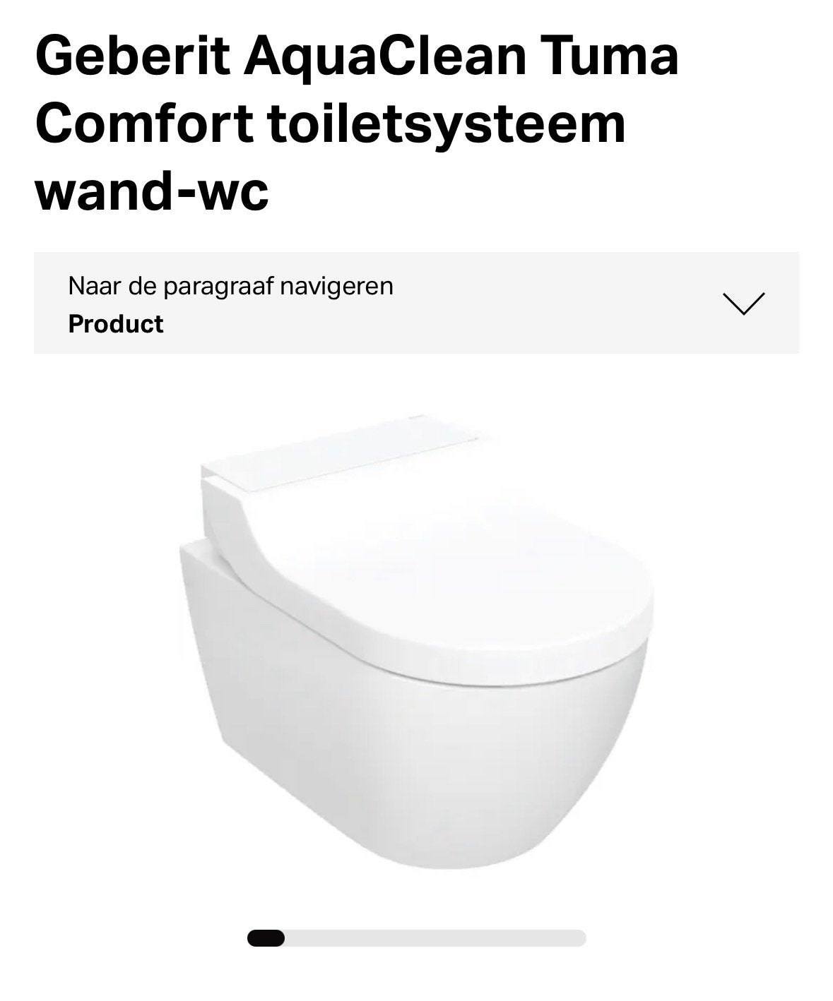WC Geberit Aquaclean Tuma Comfort, Ophalen, Zo goed als nieuw, Toilet