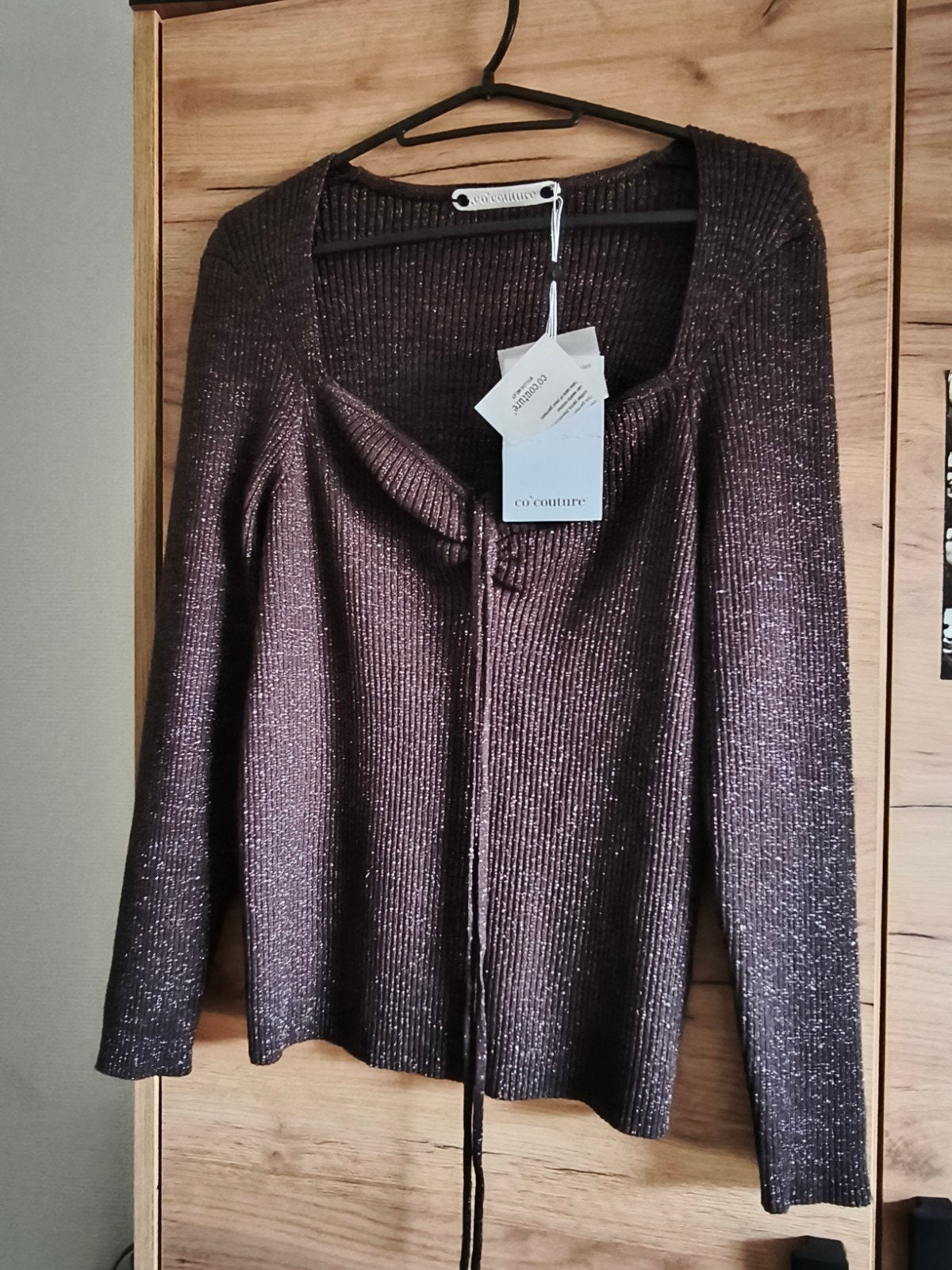 Nieuw Co'Couture Badu Lurex Tie Knit Top Mocca Maat S, Bruin, Nieuw, Ophalen of Verzenden, Maat 36 (S)