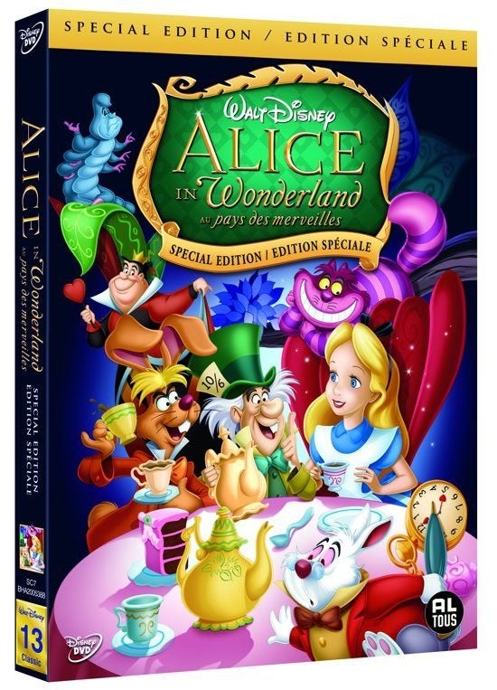 Alice In Wonderland (Walt Disney nr 13), Cd's en Dvd's, Dvd's | Tekenfilms en Animatie, Tekenfilm, Ophalen of Verzenden, Zo goed als nieuw