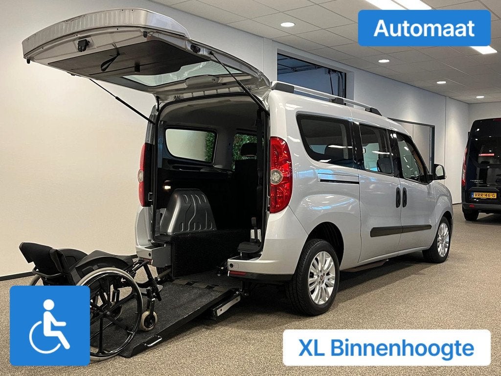 Fiat Doblo L2 Rolstoelauto 4+1 XXL-Ombouw 160cm DIESEL, Automaat, Stof, Gebruikt, Doblo