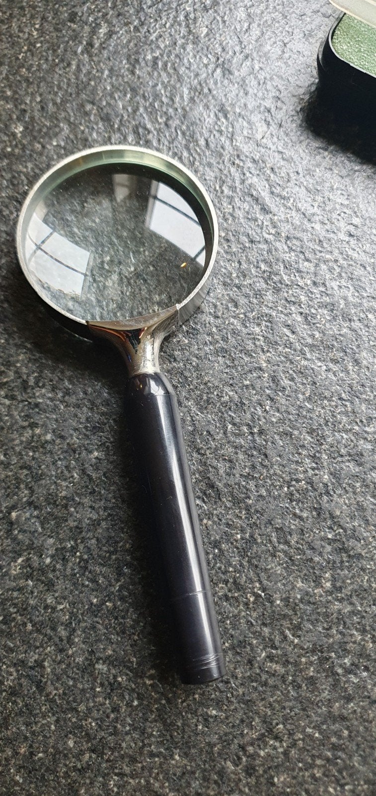 Vintage West-Germany loep in doosje, Hobby en Vrije tijd, Vergrootglazen, Loepen en Loeplampen, Ophalen of Verzenden, Vergrootglas of Loep