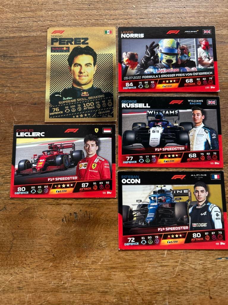 Topps Turbo Attax 2021 F1 Trading Cards - Set van 5, Ophalen of Verzenden, Zo goed als nieuw, Formule 1
