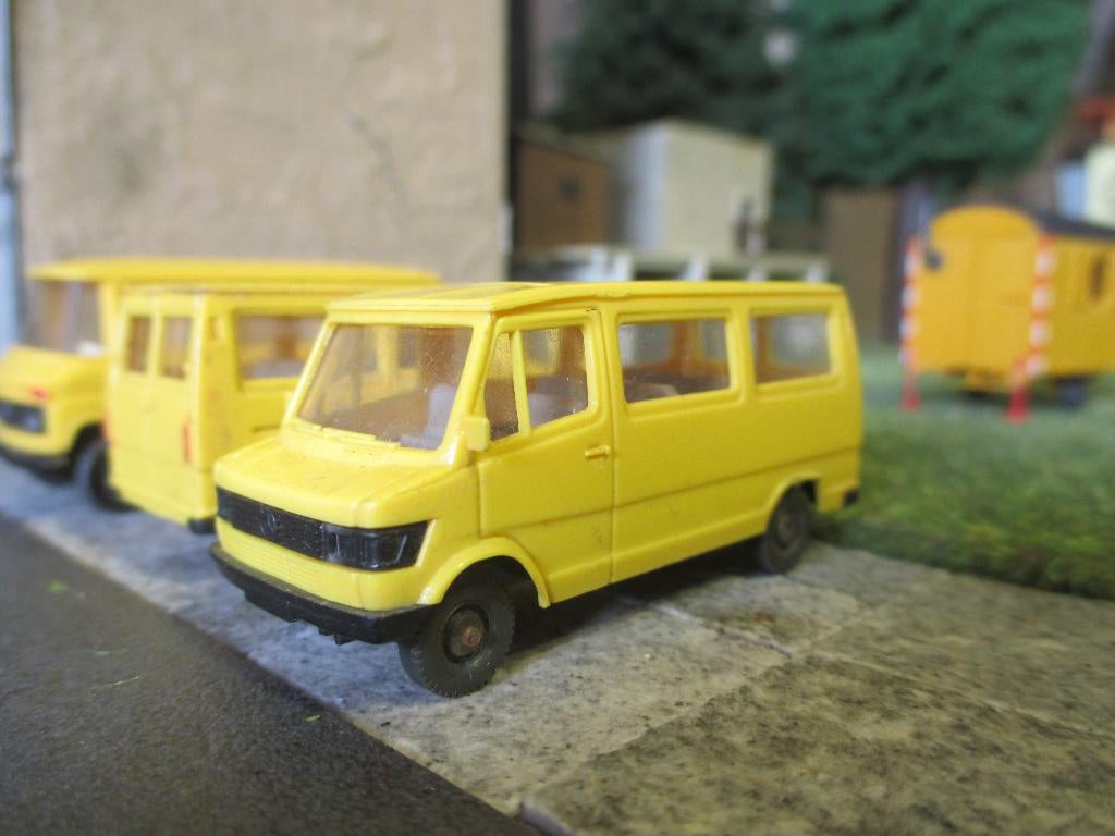 Mercedes Benz TN 207D /307D Bus - Wiking geel, Ophalen of Verzenden, Gebruikt, Bus of Vrachtwagen, Wiking