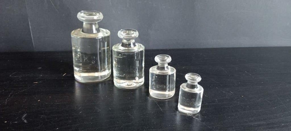 Vintage glazen  apothekers gewichten., Ophalen of Verzenden, Zo goed als nieuw