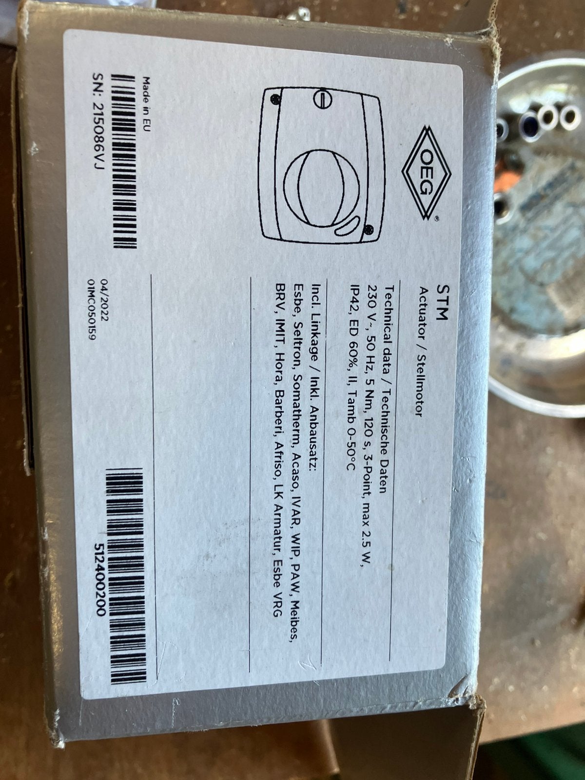 Actuator OEG nieuw in doos, Minder dan 20 liter, Boiler, Ophalen of Verzenden, Minder dan 3 jaar oud