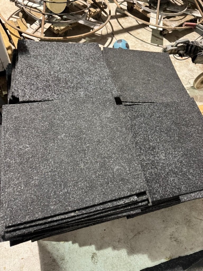 Tapijttegels, Ophalen, 50 tot 100 cm, Zwart, Vierkant