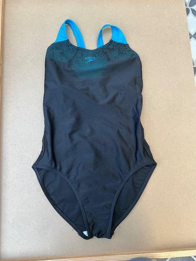 Badpak Merk Speedo Maat 38 Zwart/Blauw, Badpak Merk Speedo Maat 38 Zwart/Blauw, Blauw, Nieuw, Badpak