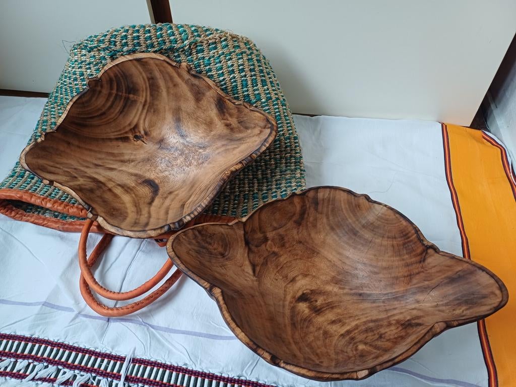 Prachtige houten schalen. Nieuw, Doe-het-zelf en Verbouw, Hout en Planken, Nieuw, Ophalen of Verzenden, Plank, 50 mm of meer
