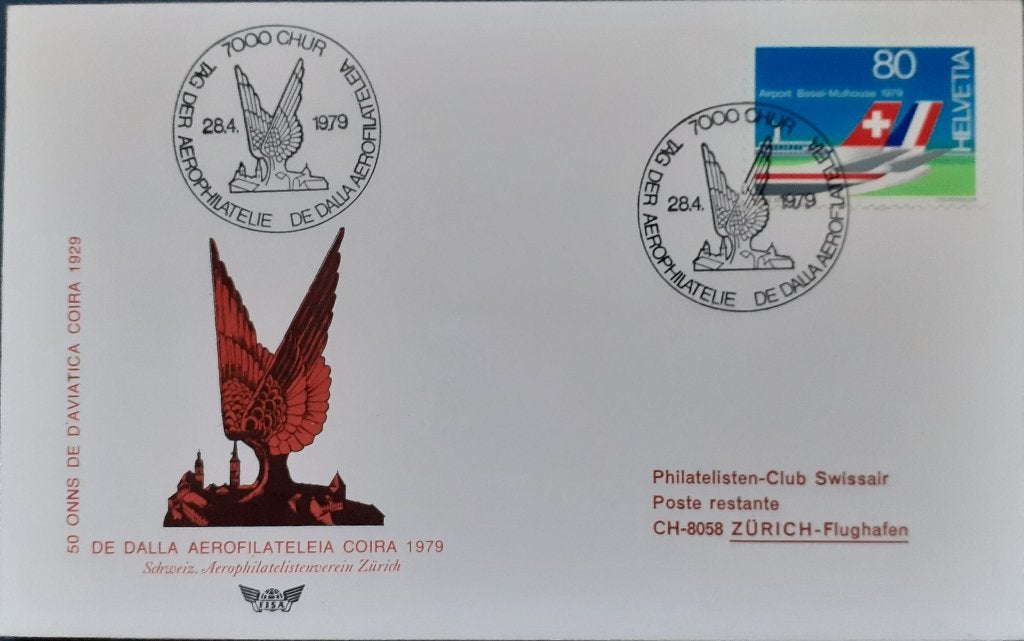 Luchtpost Zwitserland, Ophalen of Verzenden, Envelop