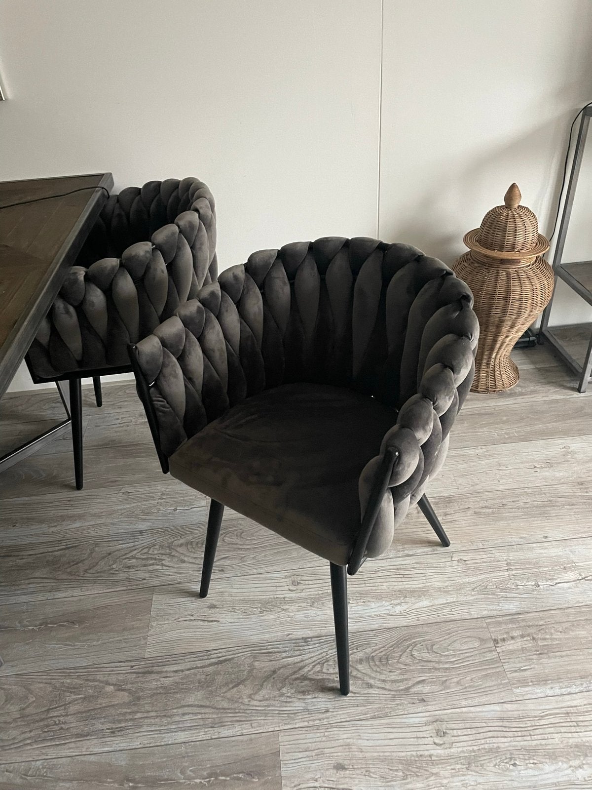 Wave chair stoelen set 4, Ophalen, Zo goed als nieuw, Grijs, Vijf, Zes of meer stoelen