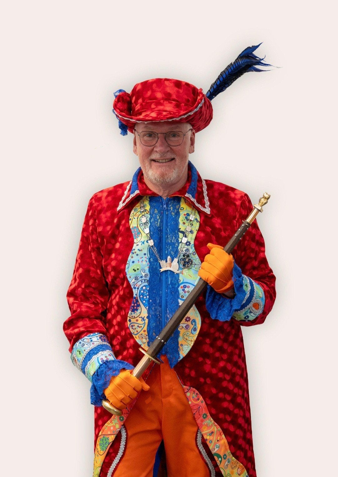 Carnavalskleding Rood/Blauw/Oranje - Diverse Maten, Carnaval, Kleding, Ophalen, Maat 38/40 (M)