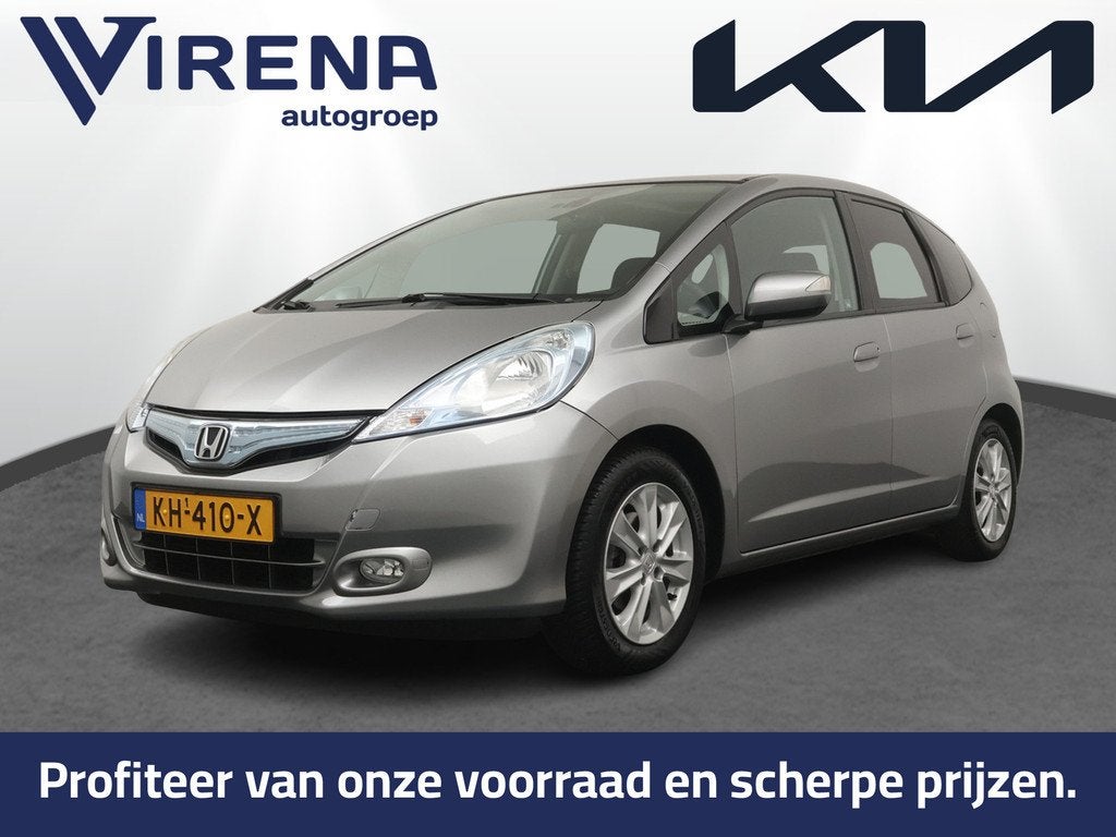 Honda Jazz 1.4 Hybrid Elegance Automaat - Panoramadak - Clim, Auto's, Honda, Euro 5, Gebruikt, Zwart, 4 cilinders