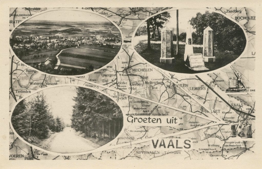 Vaals 3 luik Groeten uit, Verzenden, 1940 tot 1960, Ongelopen, Limburg