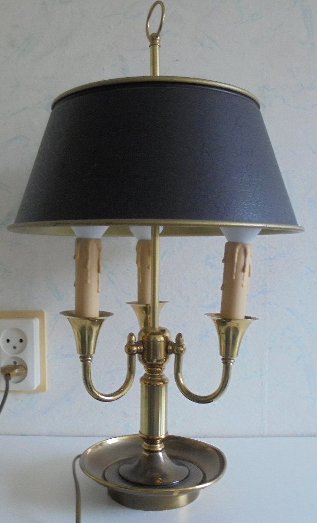 Schitterende empire stijl bouilotte lamp., 50 tot 75 cm, Klassiek, Ophalen of Verzenden, Zo goed als nieuw