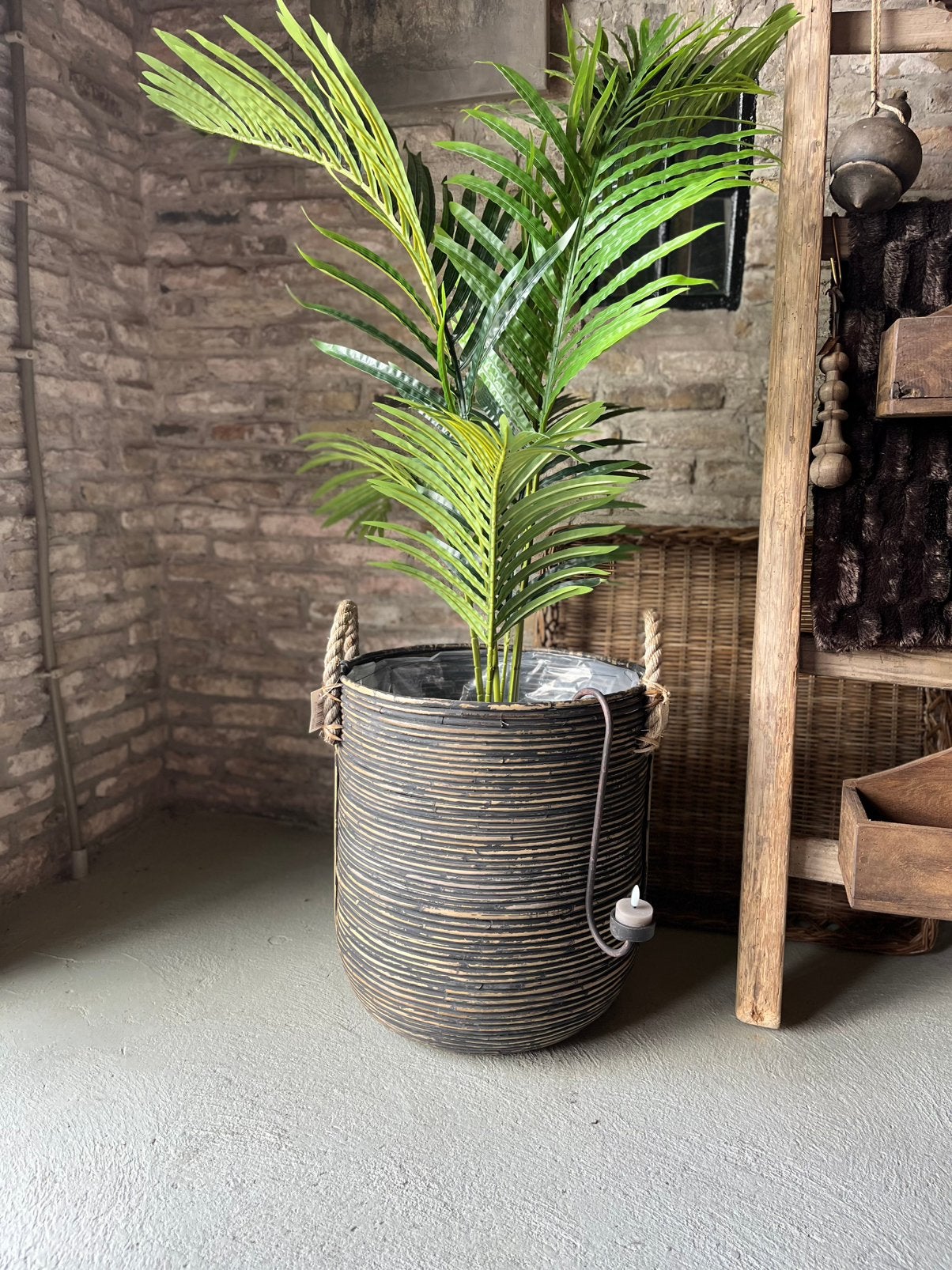 Mand/opbergmand/bloempot met handvatten., Ophalen, Meerkleurig, Nieuw, Landelijk