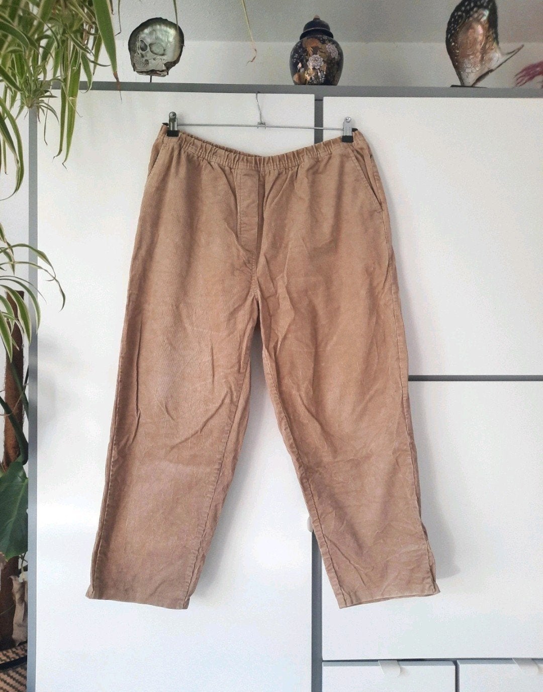 beige corduroy broek, Kleding | Dames, Beige, Maat 46/48 (XL) of groter, Ophalen of Verzenden, Vintage