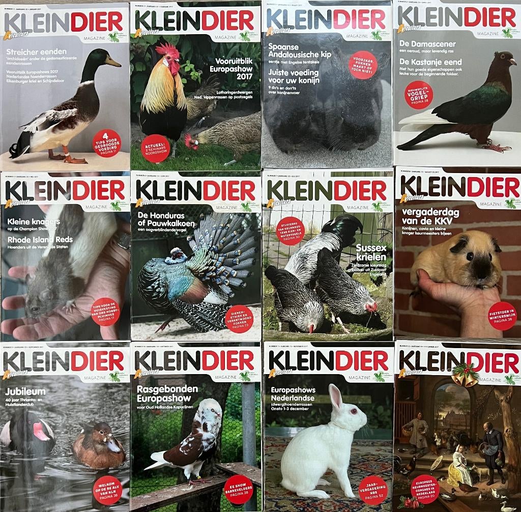 Kleindier Magazine - jaargang 2017 (compleet), Ophalen of Verzenden, Zo goed als nieuw