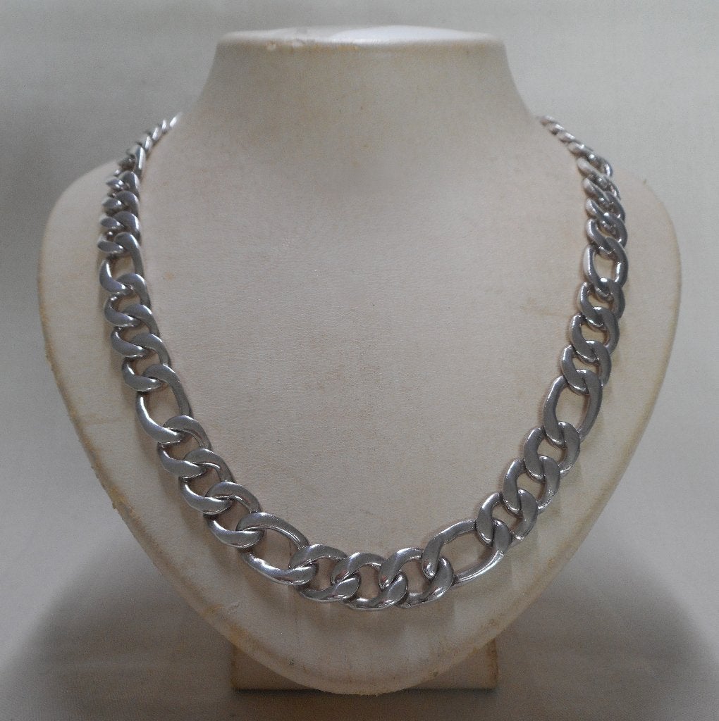 Zilveren massief schakel collier nr.092