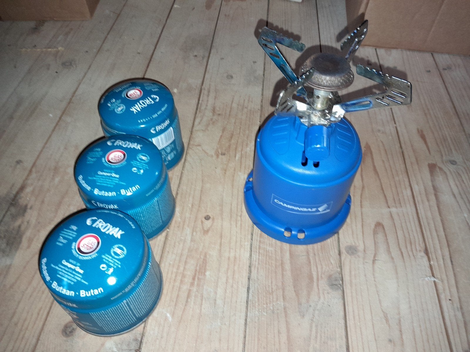 Campingaz campingbrander inclusief 3 gaspatronen, Ophalen of Verzenden, Gebruikt
