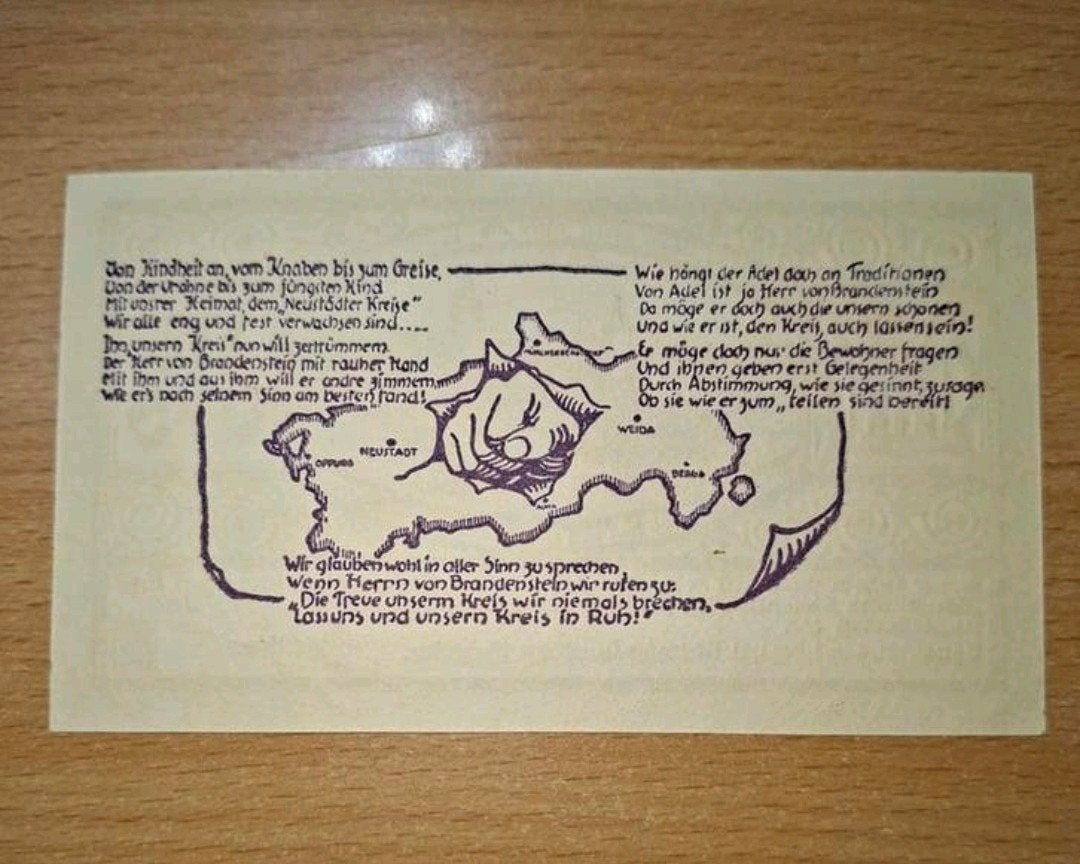 Duits Notgeld Neustadt Noodgeld, Ophalen of Verzenden, Duitsland