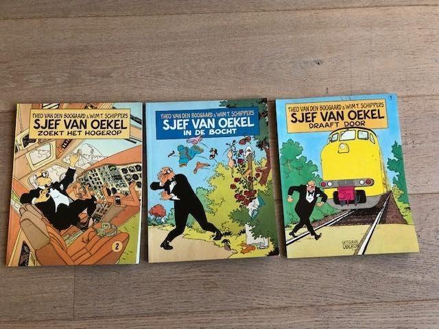 3 stripboeken Sjef van Oekel, Gelezen, Theo van den Boogaard & Wim T. Schippers, Ophalen of Verzenden, Meerdere stripboeken
