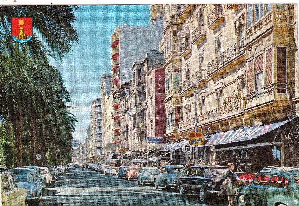 Spanje allicante, explanada de espana, Verzenden, 1960 tot 1980, Gelopen, Spanje