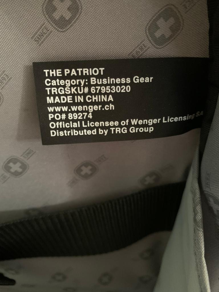 Trolley koffer zwart Wenger the patriot, Ophalen, Wieltjes, Gebruikt, Hard kunststof