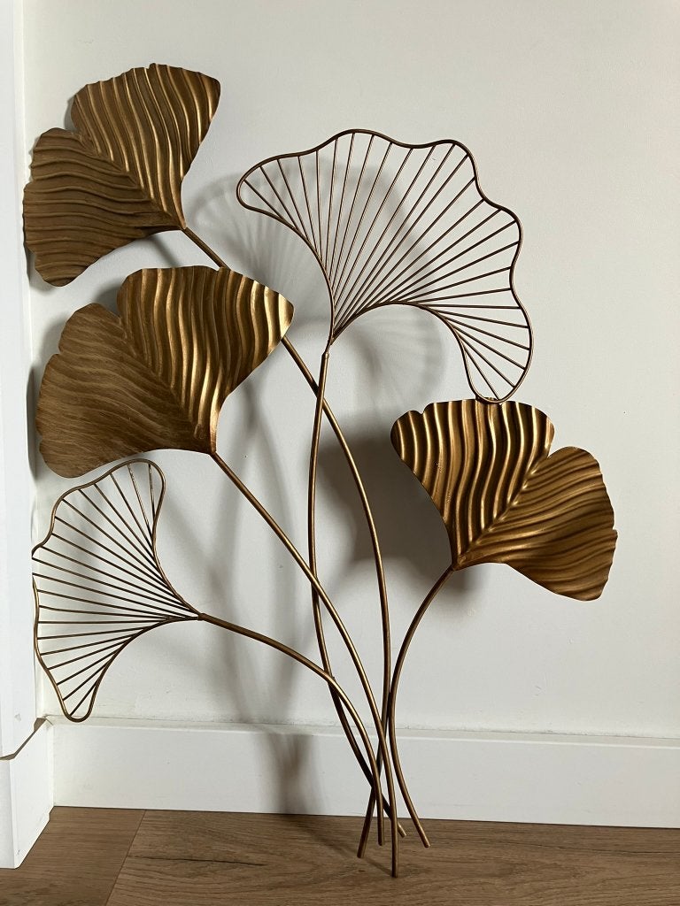 Decoratie woonkamer goudkleurig aan de voorkant, Ophalen of Verzenden, Zo goed als nieuw, Goud, Metaal