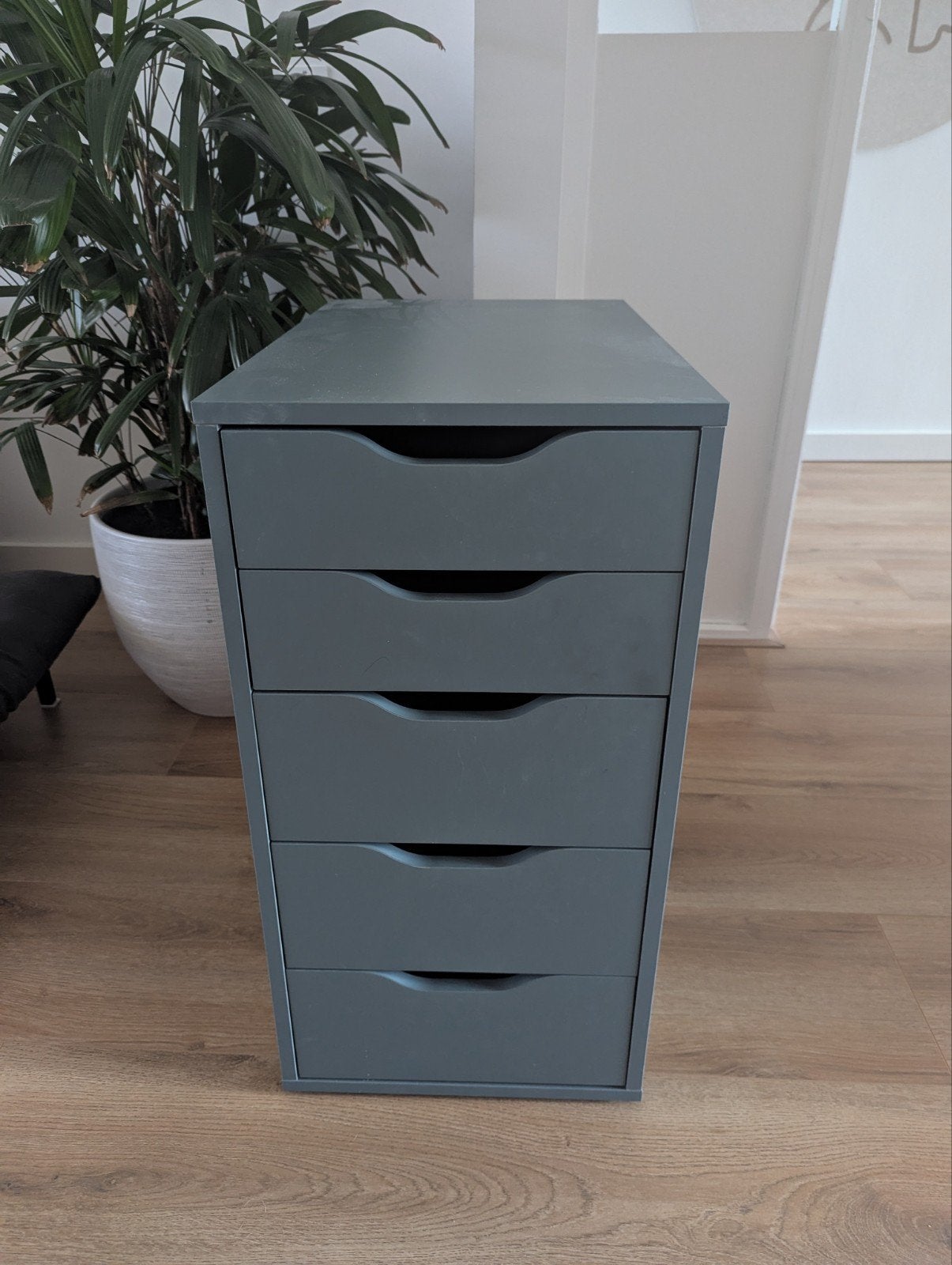 Ikea Alex ladeblok - blauw/grijs (5 laden), Ophalen, Minder dan 50 cm, Gebruikt, 5 laden of meer