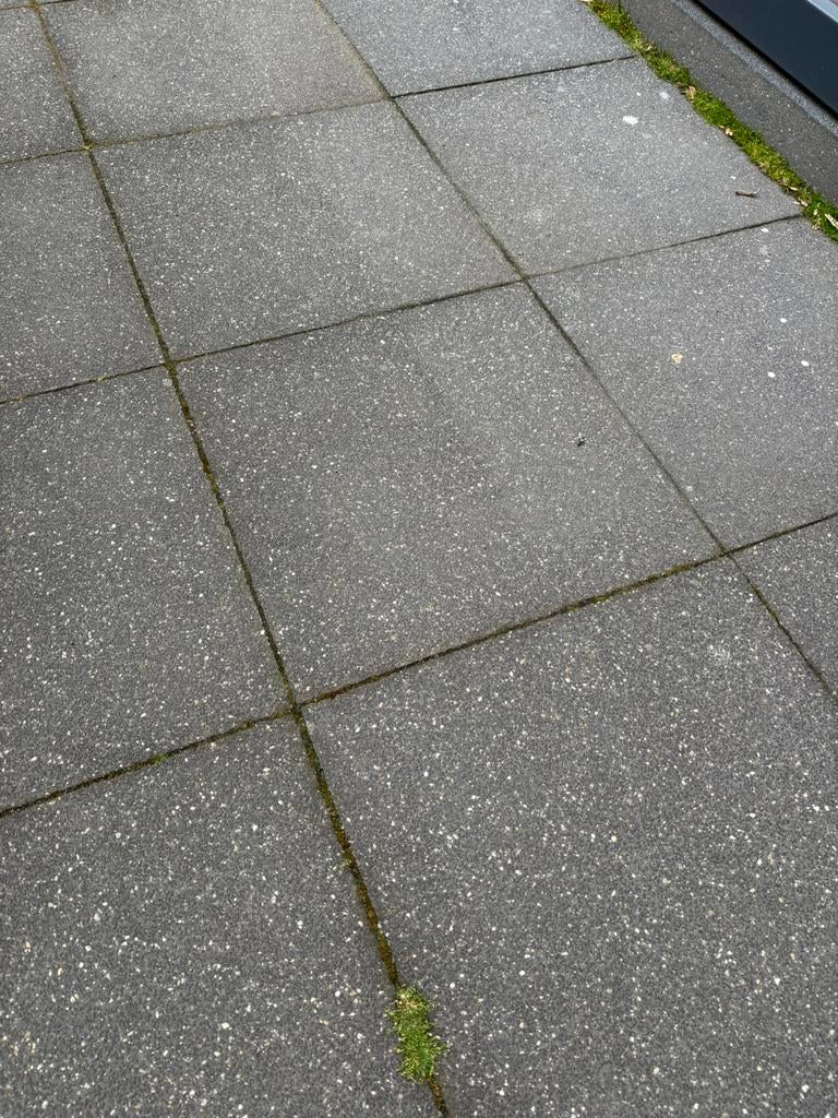 Grijs betontegels 50x50, Ophalen, Zo goed als nieuw, Beton, Terrastegels