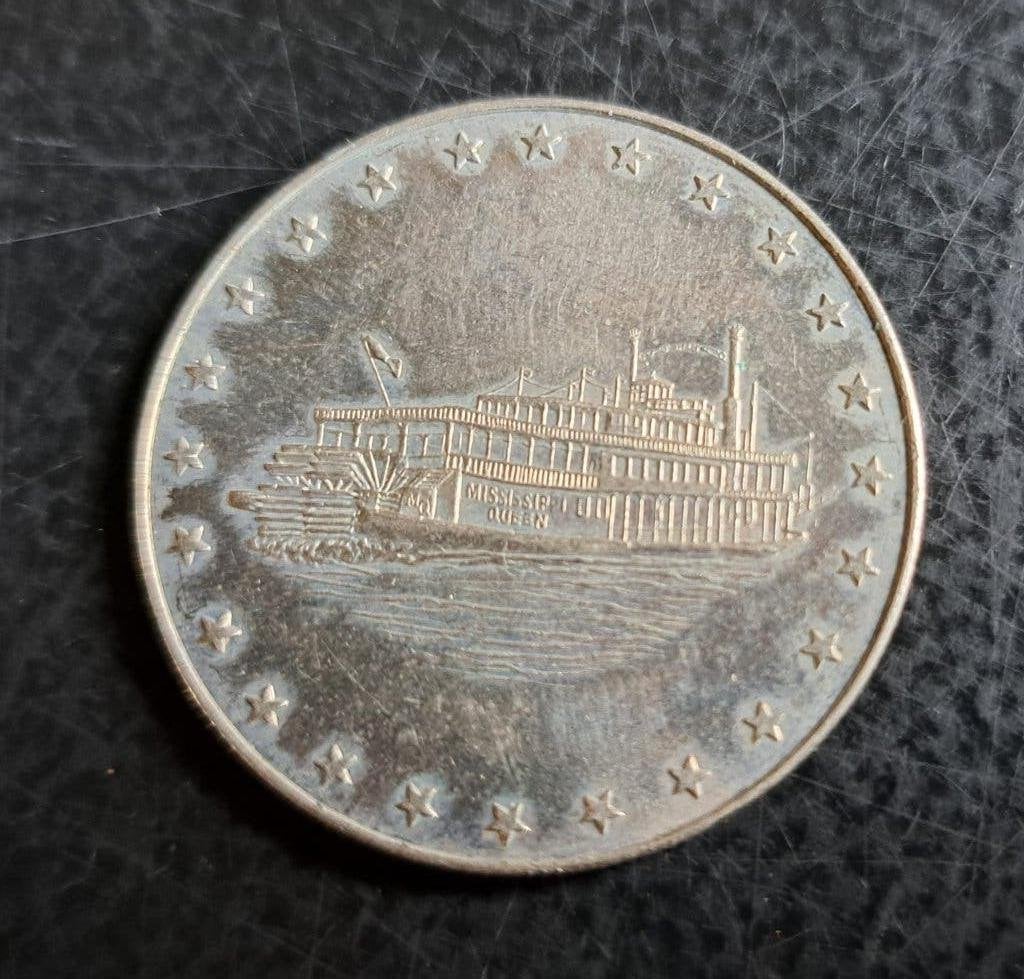 Token / penning "One Dollar Mississippi Queen", Ophalen of Verzenden, Overige materialen
