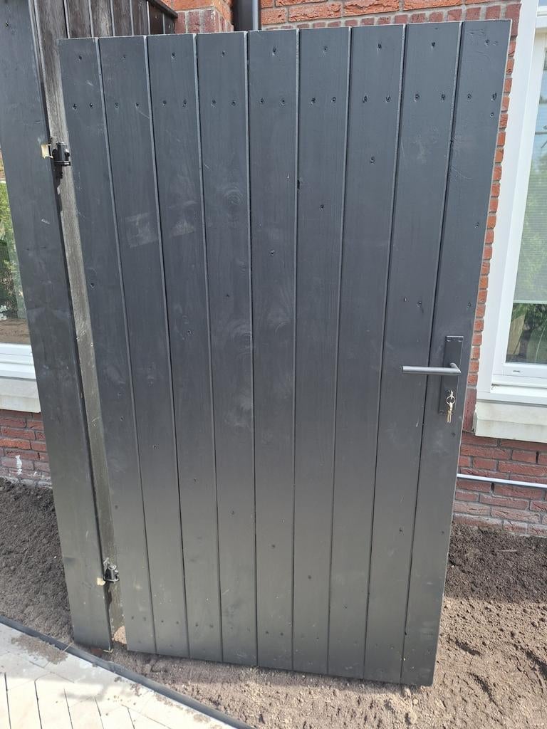 Stevige poort op stalen frame - Ideaal voor tuin of erf, Nieuw, Ophalen of Verzenden, Draaipoort, 150 tot 200 cm