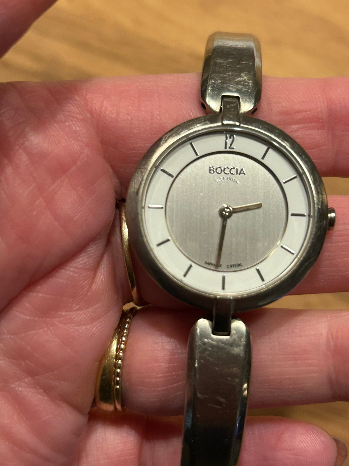 Boccia zilverkleurig dameshorloge, Overige merken, Staal, Gebruikt, Staal