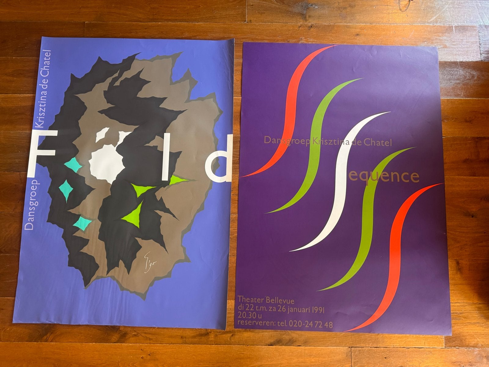 2 originele Escher posters Dansgroep Krisztina de Chatel -, Ophalen of Verzenden, Gebruikt, Deurposter of groter, Rechthoekig Staand