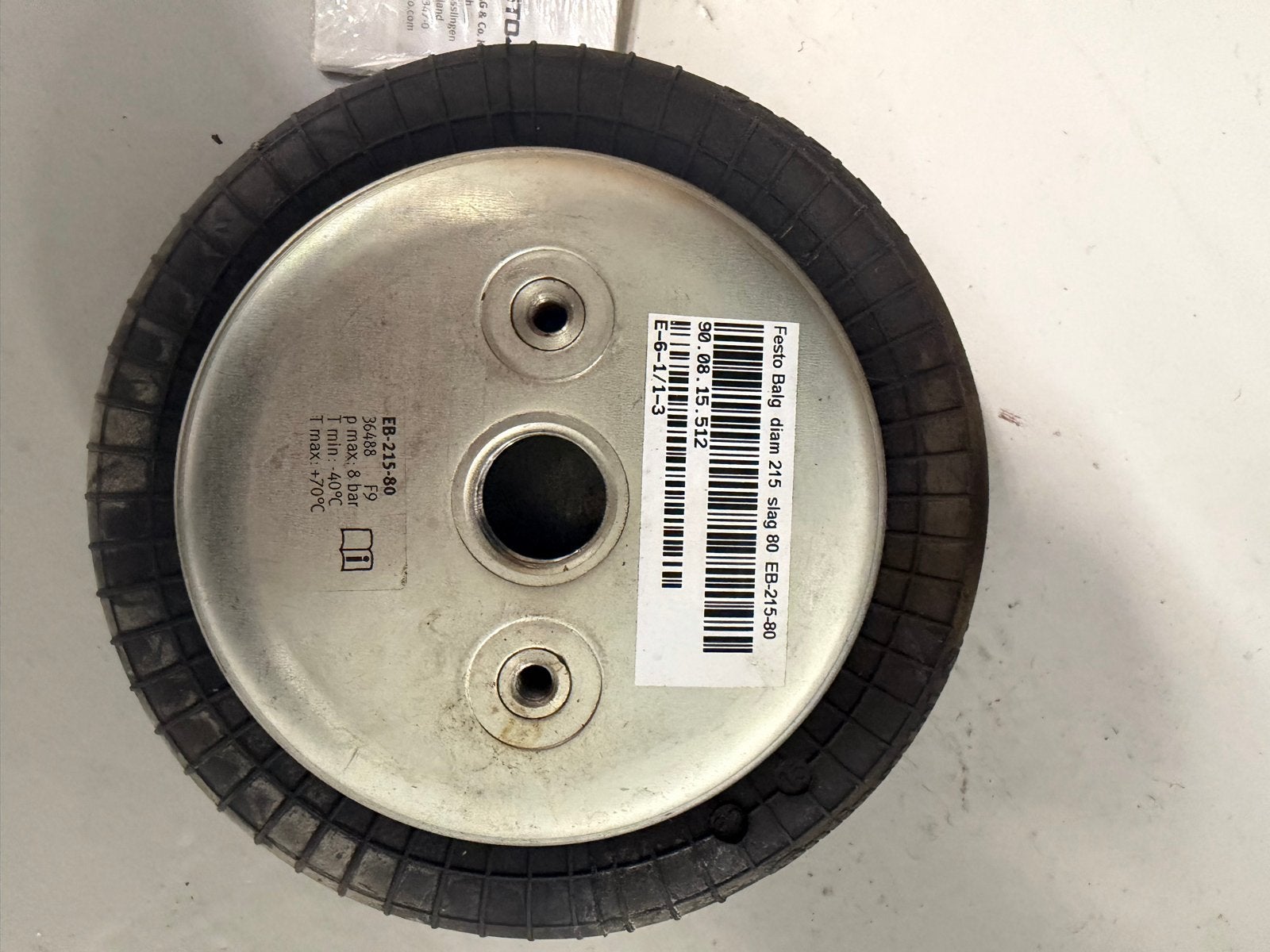 Festo Balg diam 215 slag 80 EB-215-80 Luchtbalg, Ophalen of Verzenden, Gebruikt