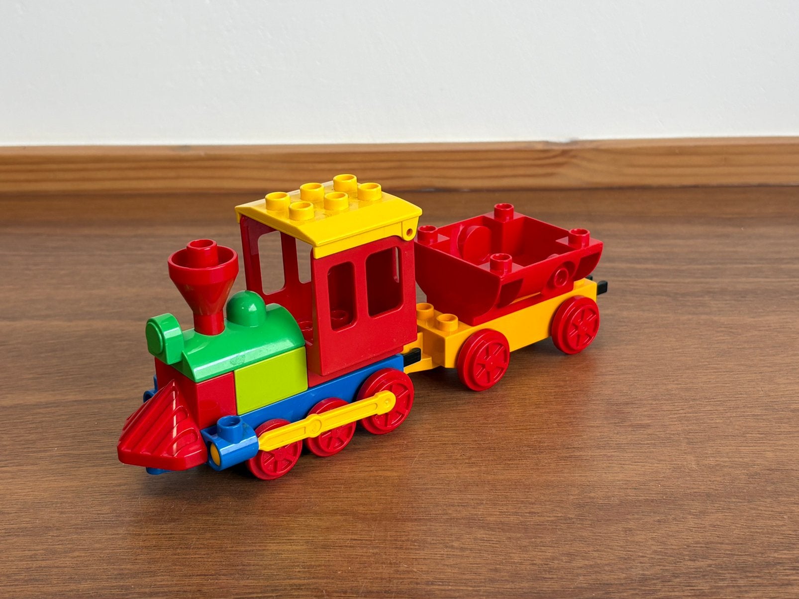 Duplo duwtrein met wagon 1, Ophalen of Verzenden, Zo goed als nieuw, Duplo