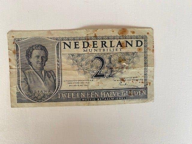 muntbiljet 2,50 juliana, Postzegels en Munten, Bankbiljetten | Nederland, Ophalen of Verzenden, 2½ gulden
