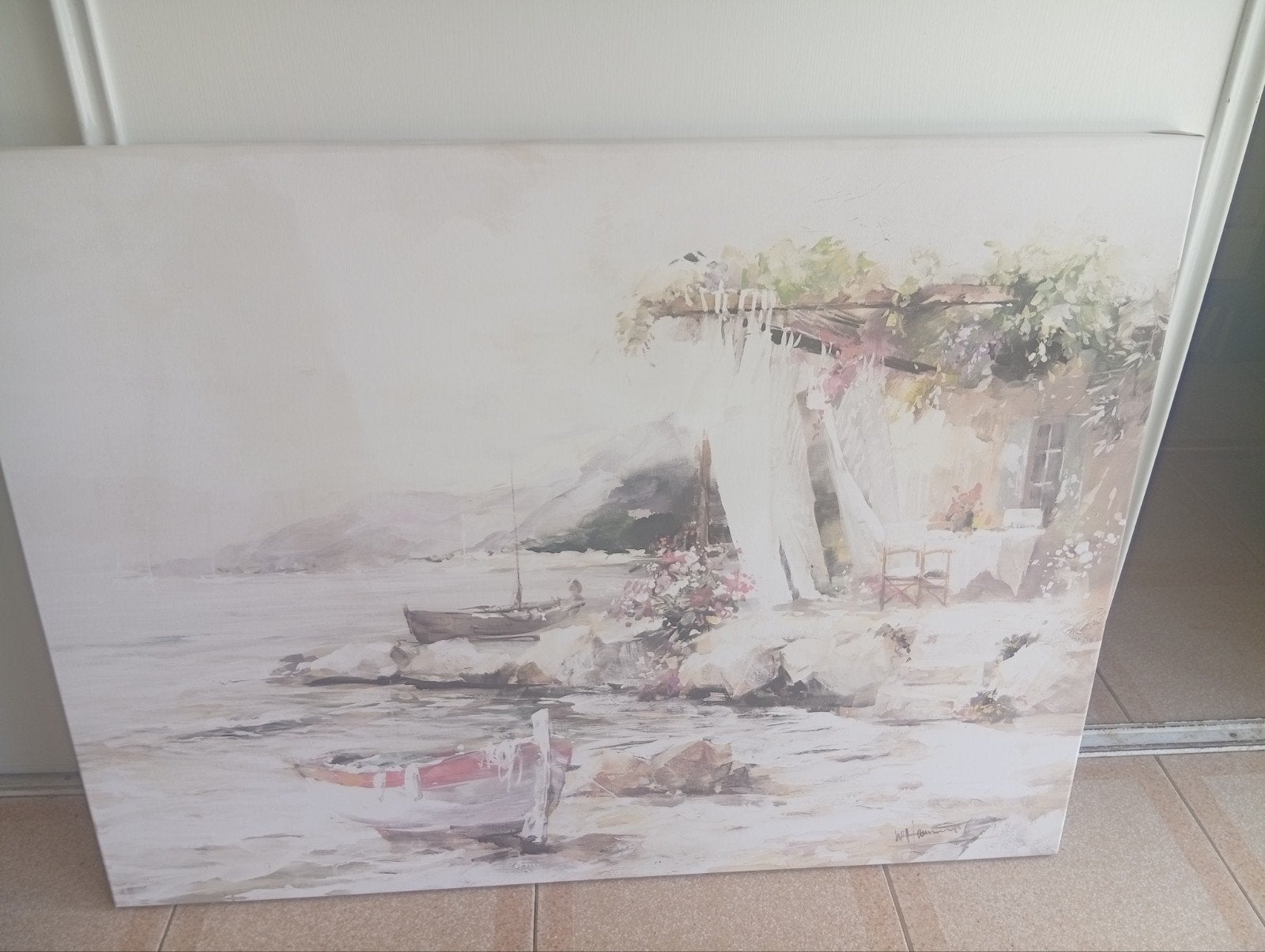 Canvasdoek Willem Haenraets - Strand(Gesigneerd,Certificaat), Ophalen of Verzenden, Doek