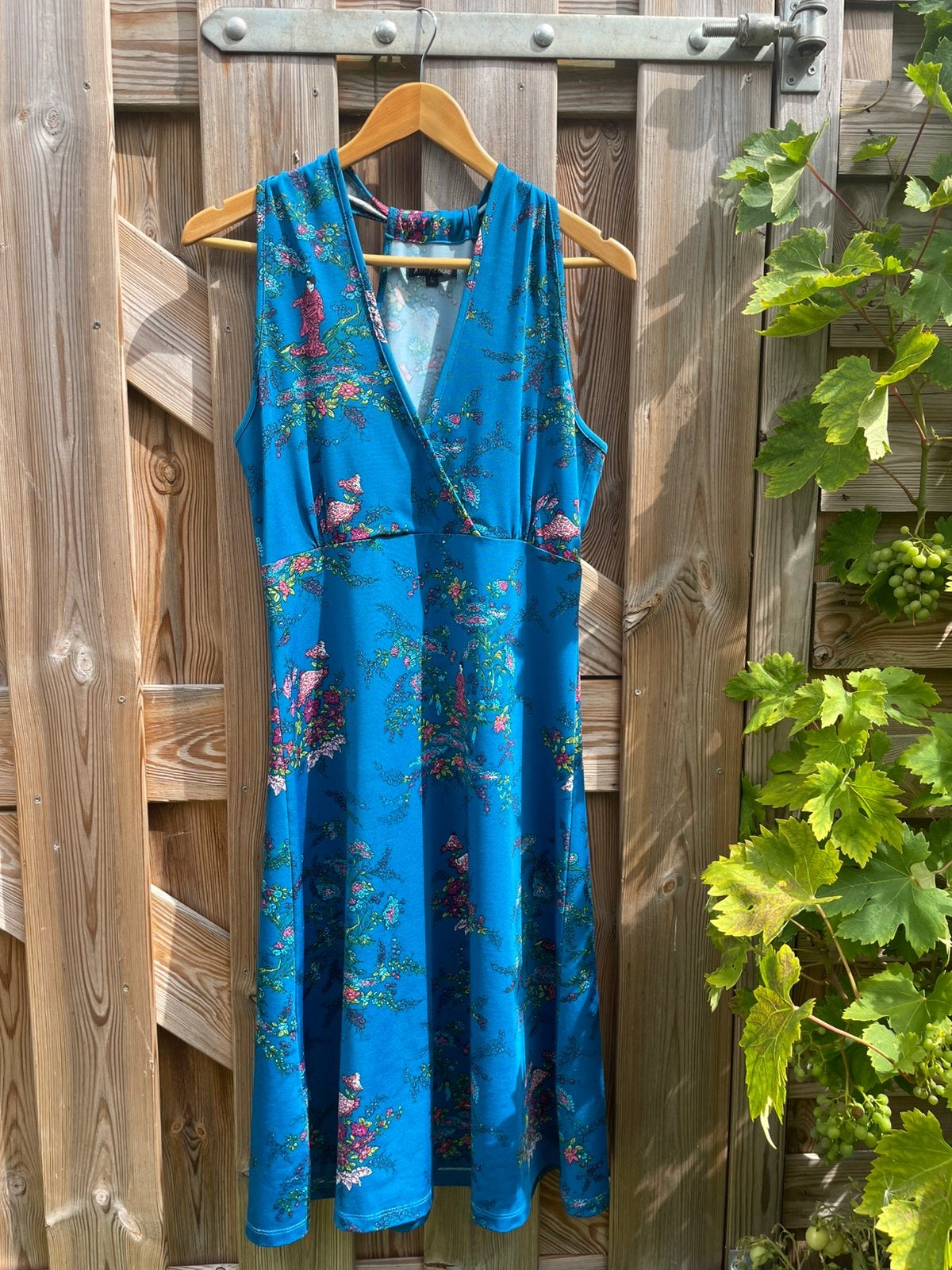 King Louie vrouwelijke halterdress maat L, Blauw, Maat 42/44 (L), Ophalen of Verzenden, Knielengte