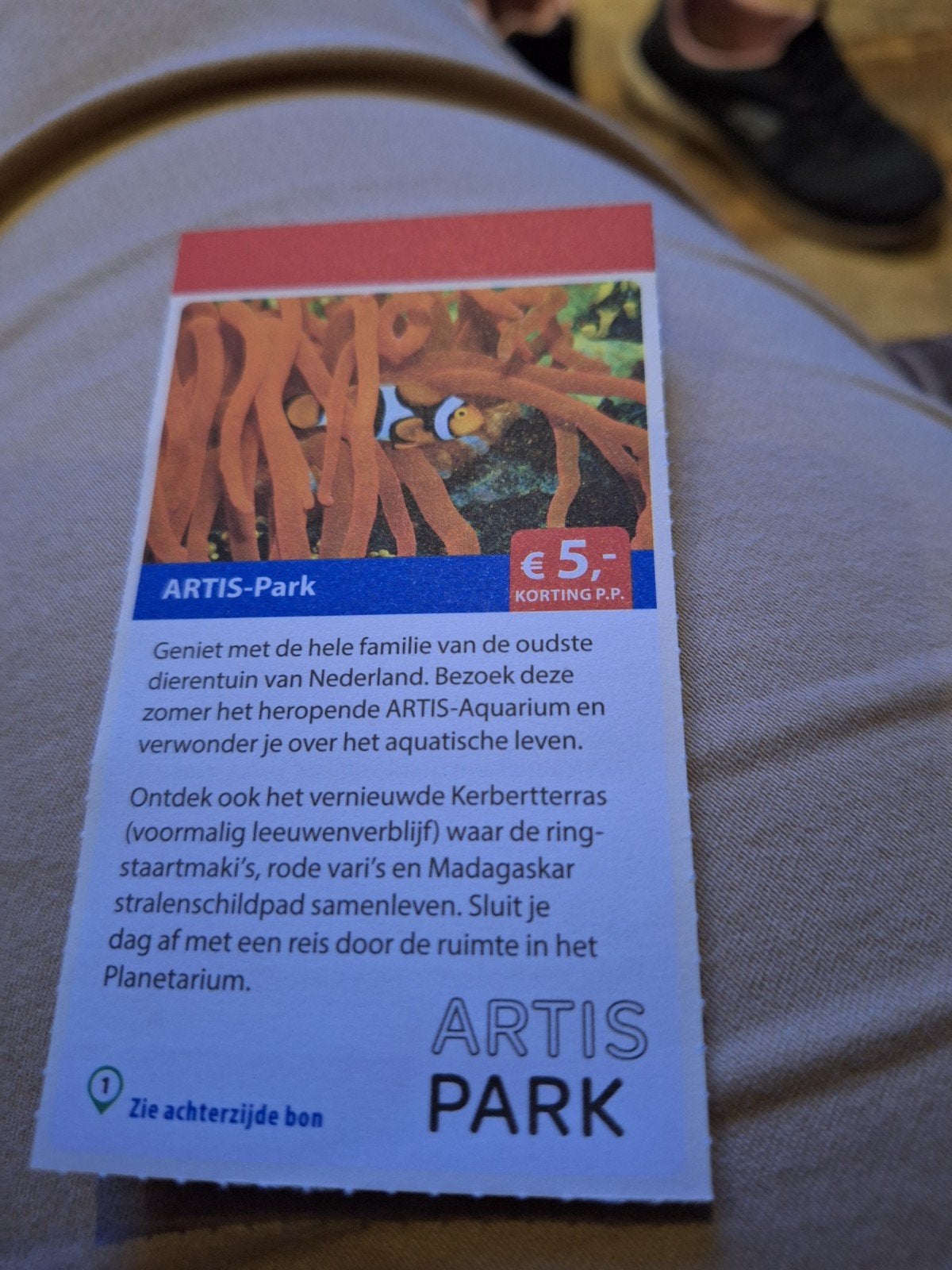 5 euro korting pp bij Artis amsterdam, Tickets en Kaartjes, Drie personen of meer, Kortingsbon
