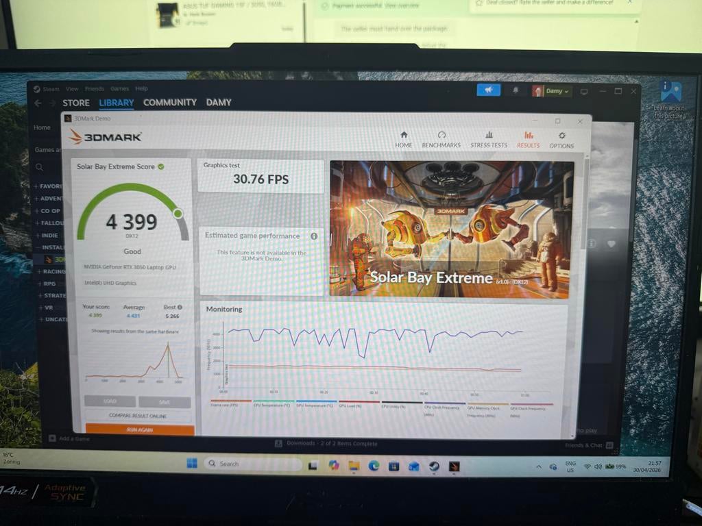 ASUS TUF F15 Gaming Laptop - RTX 3050, i5-11400H, 16GB RAM, Computers en Software, Windows Laptops, Gebruikt, 16 inch, SSD, 3 tot 4 Ghz