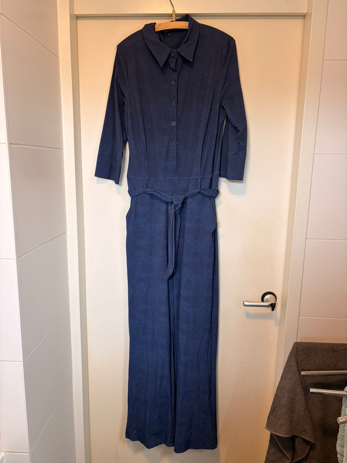 Mi Piace jumpsuit jeanskleur maat XXL - 44, Kleding | Dames, Jumpsuits, Ophalen of Verzenden, Zo goed als nieuw, Maat 46/48 (XL) of groter
